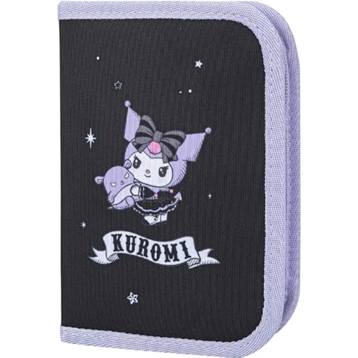 Baagl Federmäppchen Mädchen, Schüleretui Kuromi Fortune Dream, einetagig mit zwei Klappen, 15 × 20 × 4 cm, robust und alltagstauglich