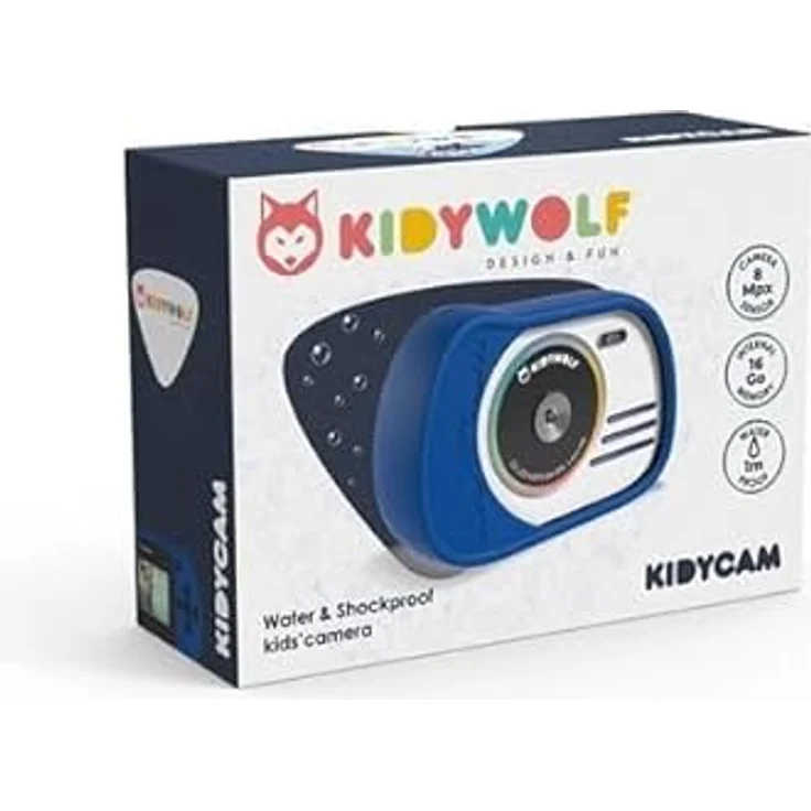 Kidywolf Kidy Camera, wasserdichte Digitalkamera für Kinder mit 8 MP Weitwinkel-Linse und 16 GB Speicher, orange – Bild 4