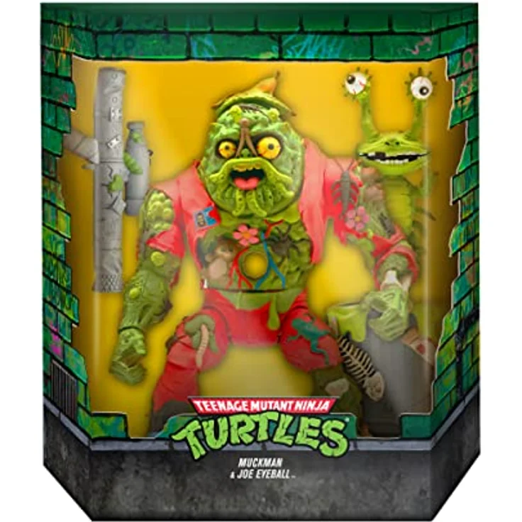 Super7 Teenage Mutant Ninja Turtles Ultimates: Muckman & Joe Actionfigur, 17,8 cm hoch, PVC, inkl. 3 Zubehörteile, limitierte Auflage – Bild 2