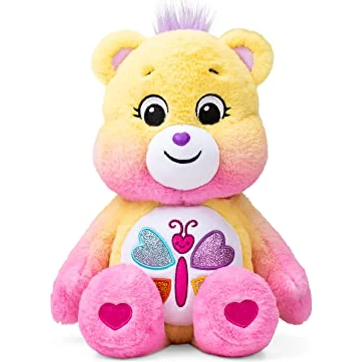 Basic Fun Care Bears Calming Heart Bear, 35 cm Plüsch, parfümiert mit Gurken-Melonen-Duft, ideales Kuscheltier für Kinder ab 4 Jahren