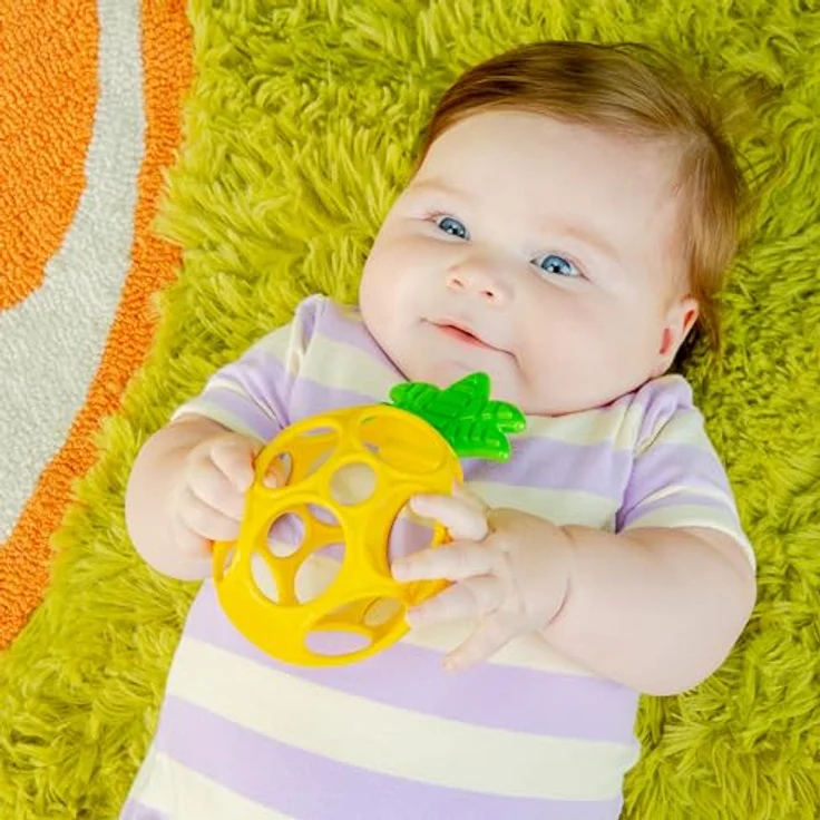 Oball Teether My Own™ Beißring, leichter Zahnungshilfer in Ananas-Design, 1 St. – Bild 5