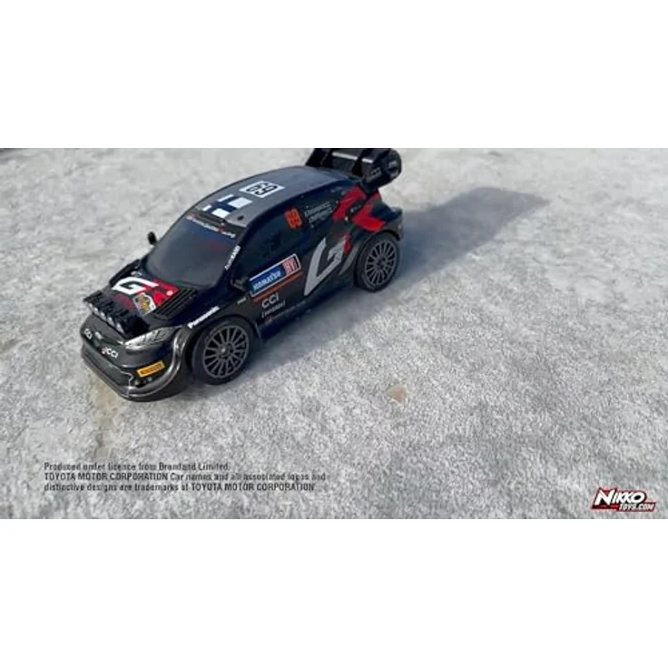 Nikko Night Mode RC- Toyota GR #69 Rovanperä, ferngesteuertes Auto im Maßstab 1:18 mit LED-Rennlichtern und 2,4 GHz Präzisionscontroller – Bild 4