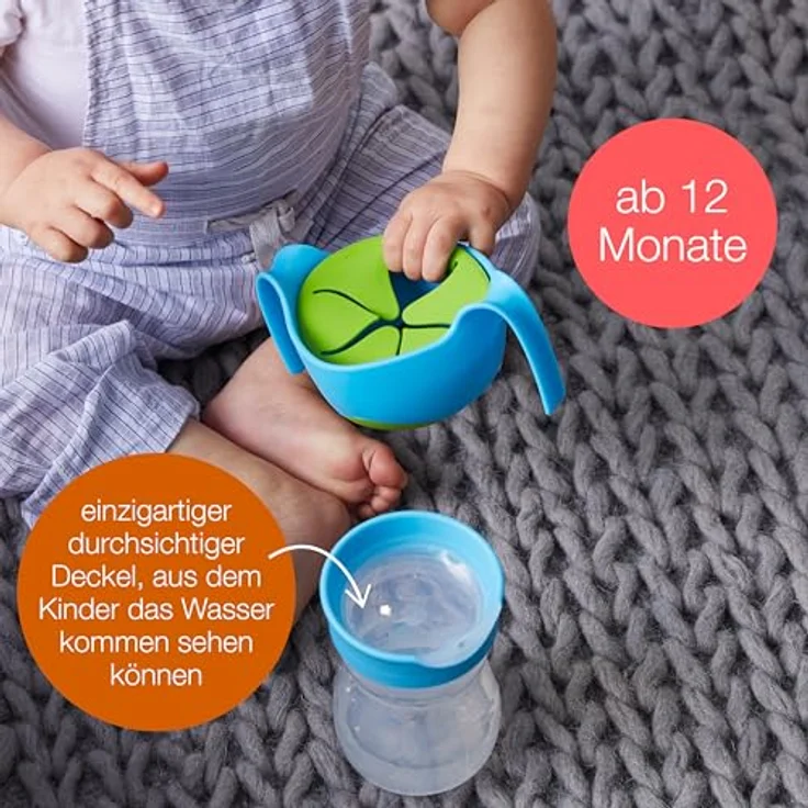 B.Box Trainer Cup Trainingsbecher Blush, 240 ml, BPA-frei, für Kinder ab 12 Monaten, spülmaschinenfest – Bild 3