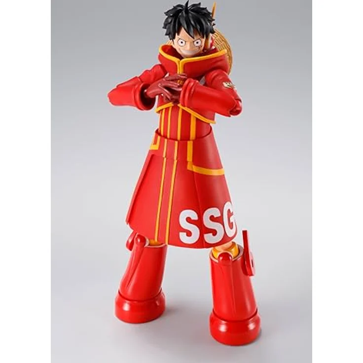 Tamashii Nation One Piece - Monkey D. Luffy S.H.Figuart, 15 cm Sammelfigur mit 2 Gesichtsausdrücken und 2 Paar austauschbaren Händen, Future Island Egghead - Version – Bild 2