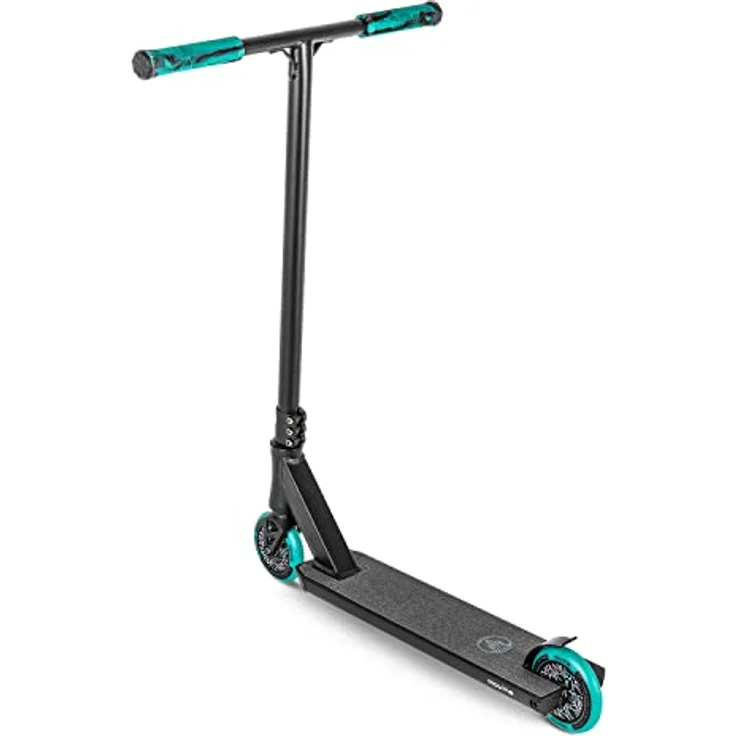 Movino Stunt Scooter Maniac, Street-Setup für Fortgeschrittene, Aluminium Box-Cut Deck, Blau/Holo, 110 mm Fullcore-Rollen – Bild 4