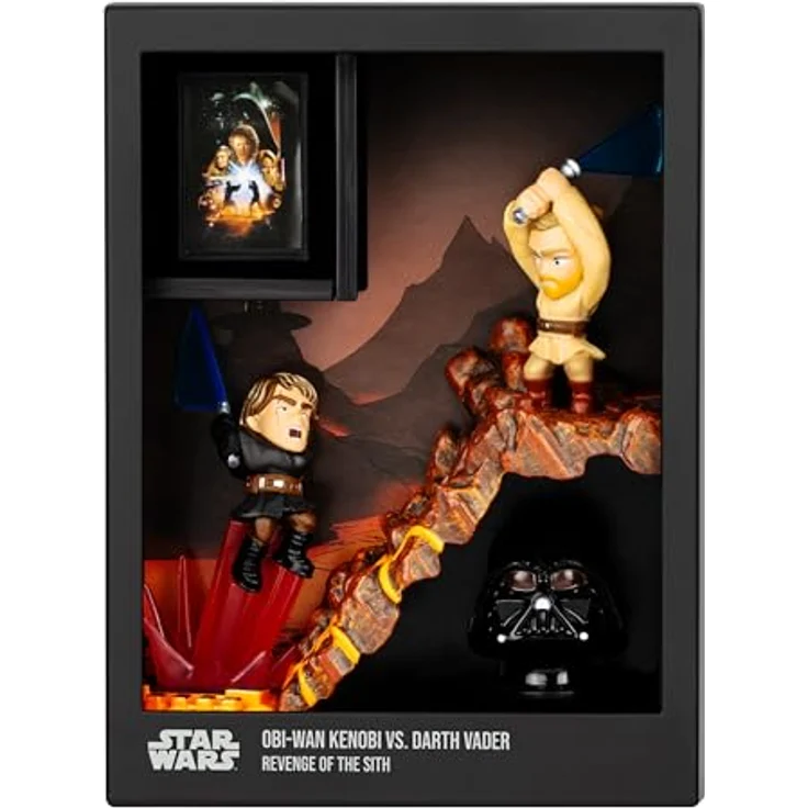 Fandrop SW01-Star Wars: Revenge of The Sith - Obi-Wan Kenobi VS. Darth Vader, episches Diorama mit einzigartigem Artefakt und detailliertem Szenenmarker – Bild 2