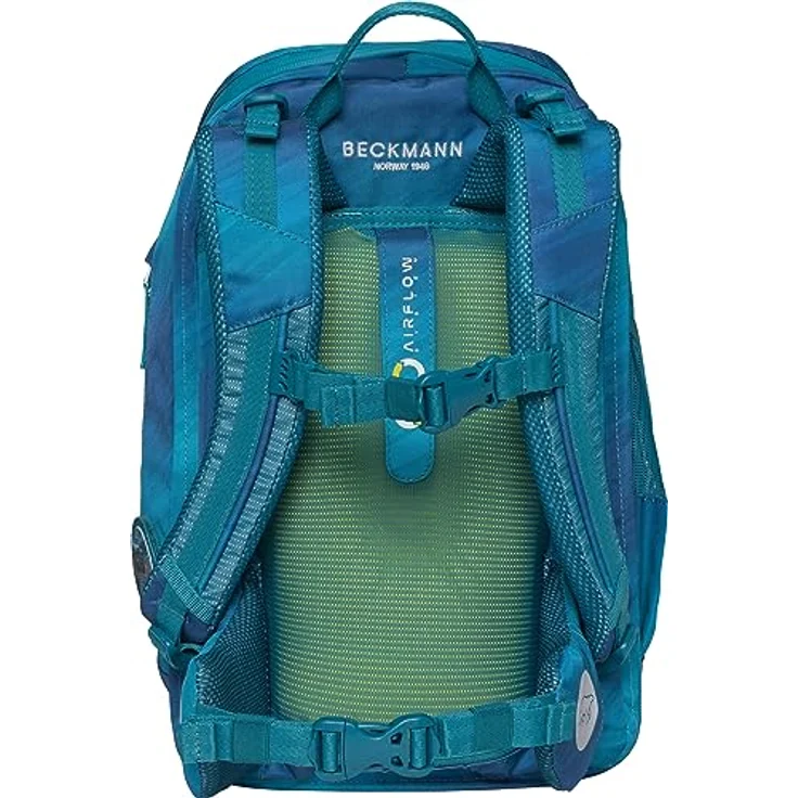 Beckmann Active Air FLX Space Mission, Schulrucksack-Set in Blau mit Sportrucksack, Federmappe, Schlamperetui, Regenhülle und Buttons, ergonomisch – Bild 4