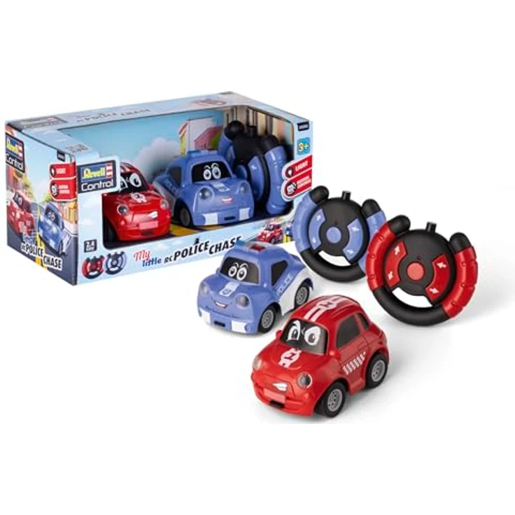 Revell Control My Little Police Chase, Ferngesteuertes Fahrzeug-Set für Kleinkinder, zwei Fahrzeuge in Premium-Qualität – Bild 1