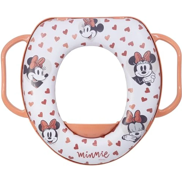 Tataway Disney Minnie Toilettenverkleinerer, anatomisch geformt mit Anti-Rutsch-System und gepolstertem Sitz, Nordic Pink – Bild 1