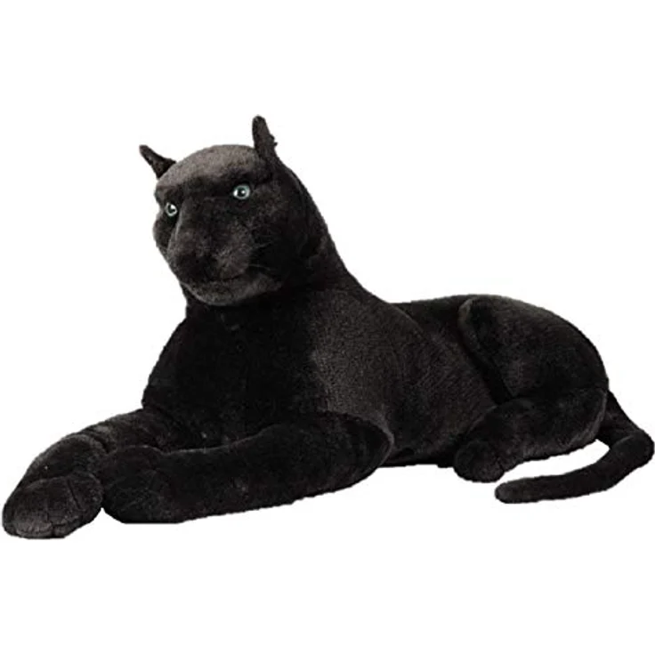 Unbekannt Schwarzer Panther XXL Plüschtier, 110 cm Kuscheltier mit weichem Polyester-Fell, Spielgefährte und Dekoration