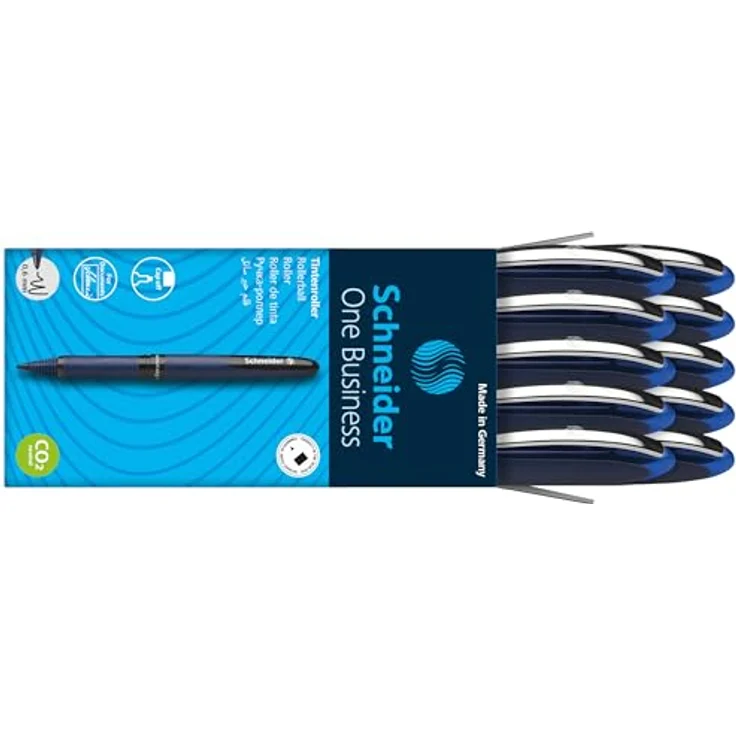Schneider Tintenroller One Business, 10 Stück, dokumentenecht, 0,6 mm Strichstärke, Blau – Bild 5