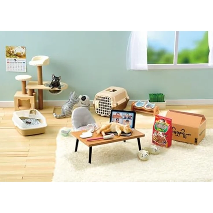 Re-Ment Life with Cats Minifiguren, 8 detailreiche PVC-Figuren, 5-7 cm, Sammlung für Katzenliebhaber – Bild 5