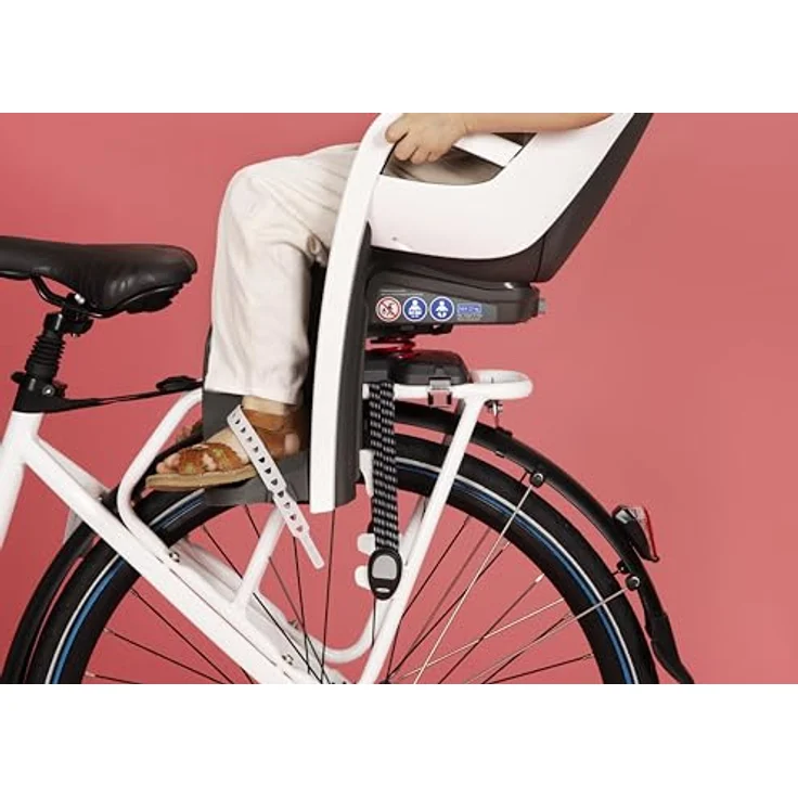 Hamax Velokindersitz für Gepäckträger, mit Adapter für kompatible Fahrräder, Tragfähigkeit 25 kg, für Streben-Ø 10-20 mm – Bild 2
