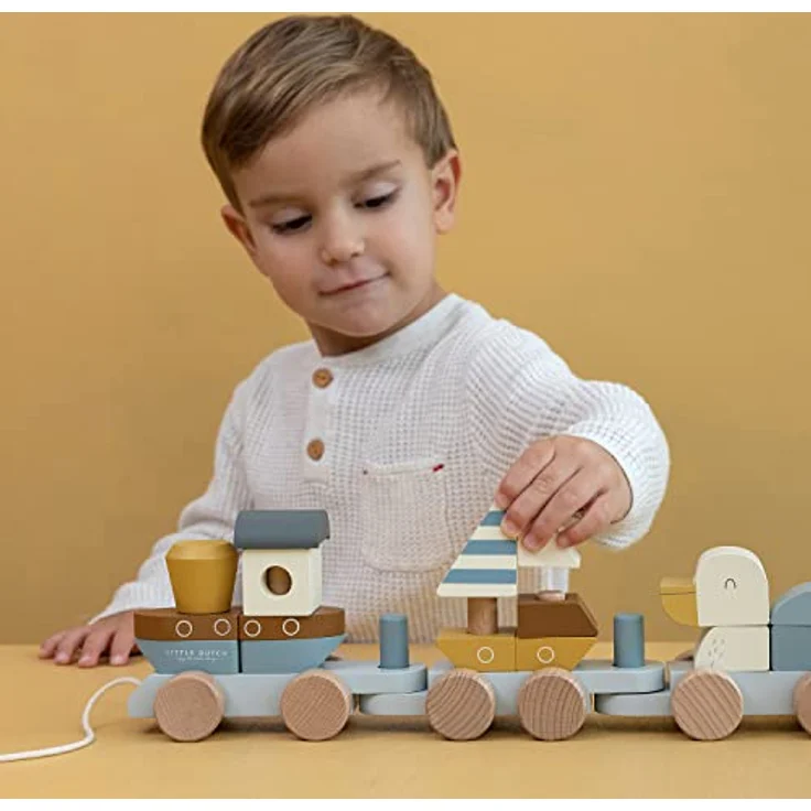 Little Dutch Eisenbahn mit Steck-Formen Sailors Bay FSC Beige – Bild 2