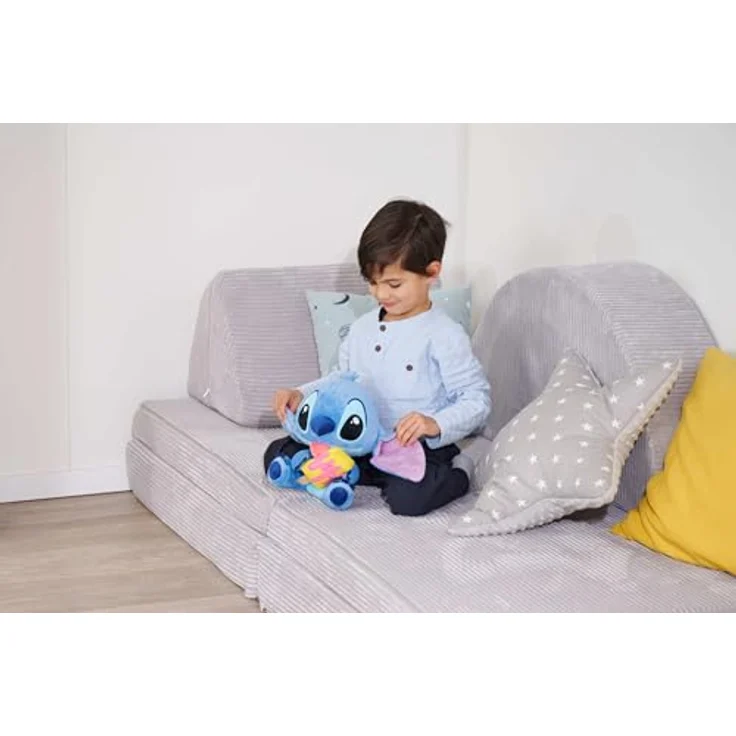 Simba Disney Stitch mit EIS am Stiel, 25cm Plüschfigur für Kinder ab den ersten Lebensmonaten, weich und anschmiegsam – Bild 4
