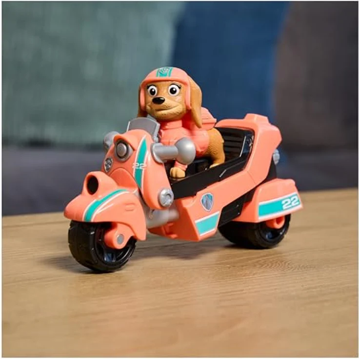 Paw Patrol PAW Basic Vehicle Liberty, Spielzeugfahrzeug-Set mit Rettungsmotorrad und Welpenfigur, fördert fantasievolles Rollenspiel, geeignet ab 3 Jahren – Bild 7