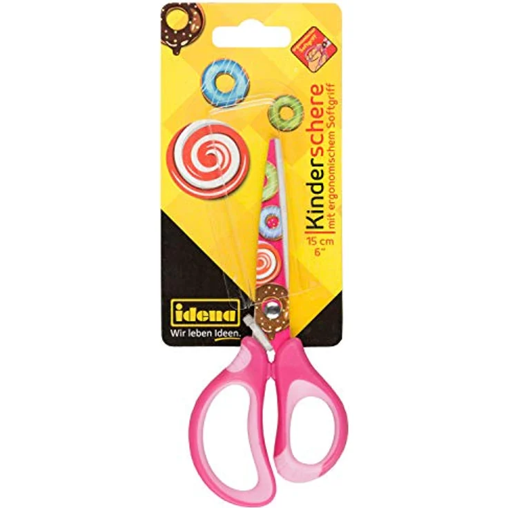 Idena 14027 - Softschere mit Donut-Motiv, rosa, 1 Stück – Bild 1