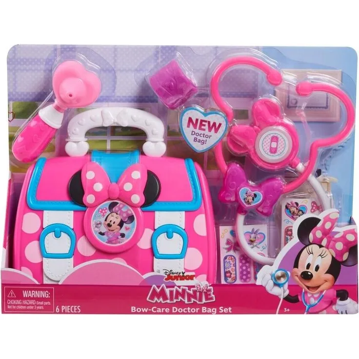 Just Play Ltd. Disney Minnie Arzt-Set, Bildungsspiel zur Förderung von Kreativität und sozialen Fähigkeiten, robustes Design