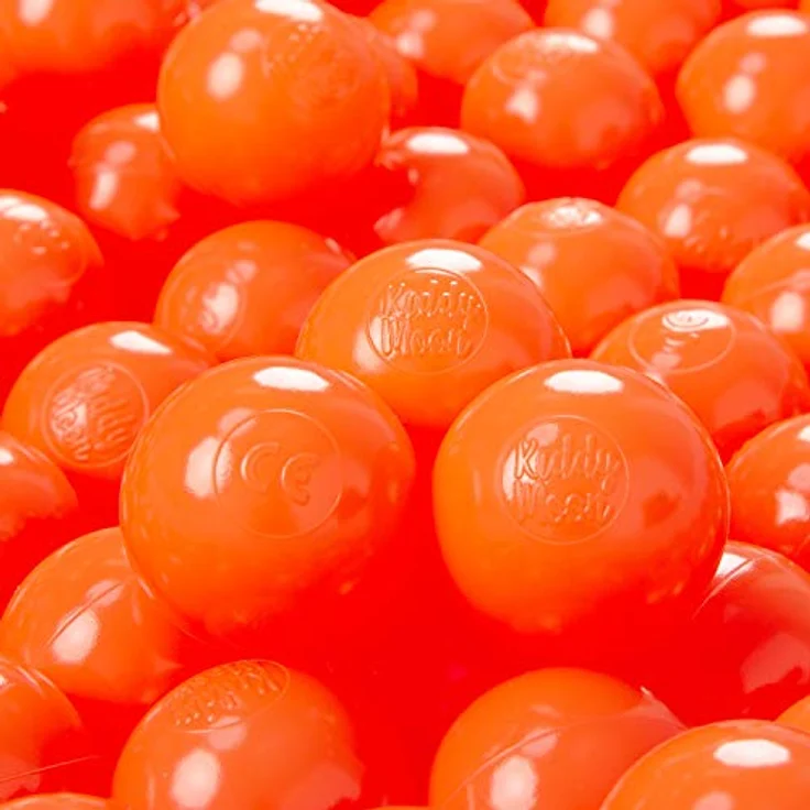 KiddyMoon 1200 ∅ 6Cm Kinder Bälle Für Bällebad Spielbälle Baby Plastikbälle Made In EU, Orange – Bild 2