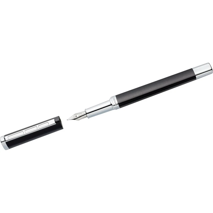 STAEDTLER triplus 474 Füllhalter, Stahlfeder, antique anthracite, blau