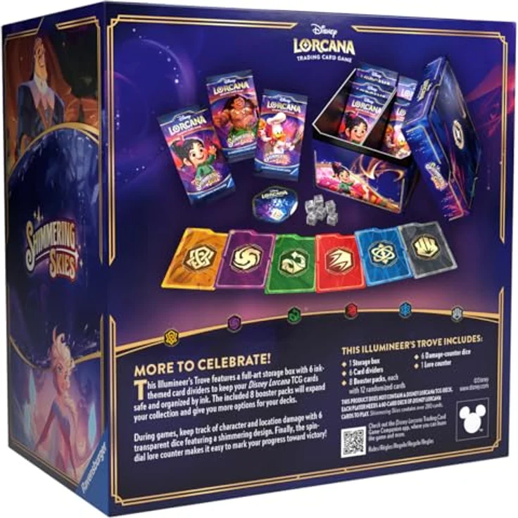 Ravensburger Disney Lorcana Trading Card Game - Shimmering Skies - Illumnieer's Trove (Englisch) - Sammelkarten Set mit exklusiven Inhalten und hochwertiger Aufbewahrungsbox - Preisvergleich – Bild 3
