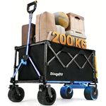 BougeRV Elektrischer Bollerwagen Faltbar, 200 kg Tragfähigkeit, 250W Doppelmotor & 250L Volumen, Offroad Campingwagen für Outdoor-Abenteuer (Ohne Ladegerät)