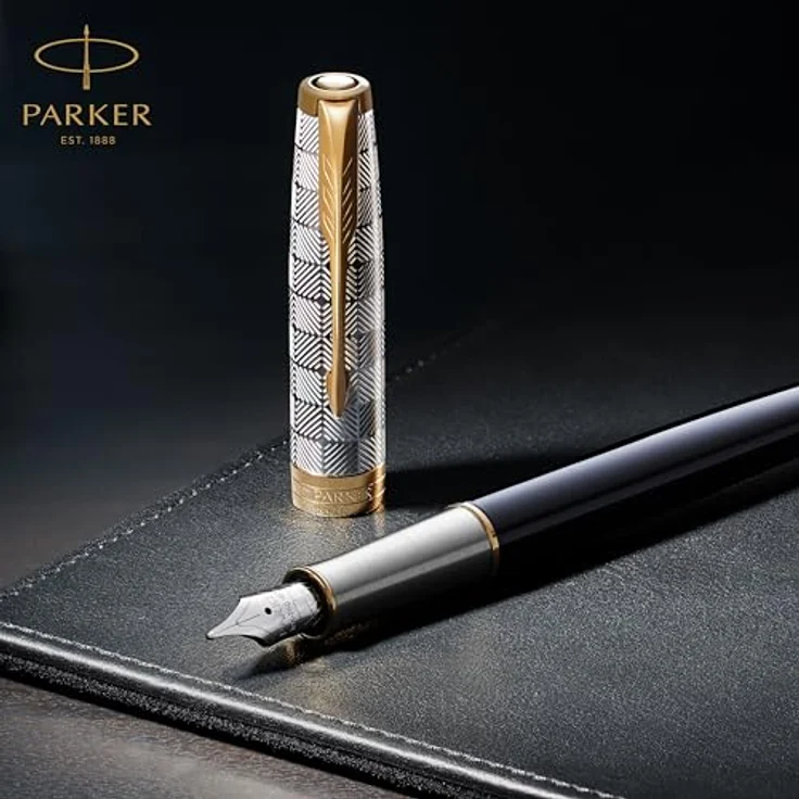 Parker Pen Sonnet, eleganter Schreibstift im klassischen Silberdesign, hochwertige Verarbeitung – Bild 7