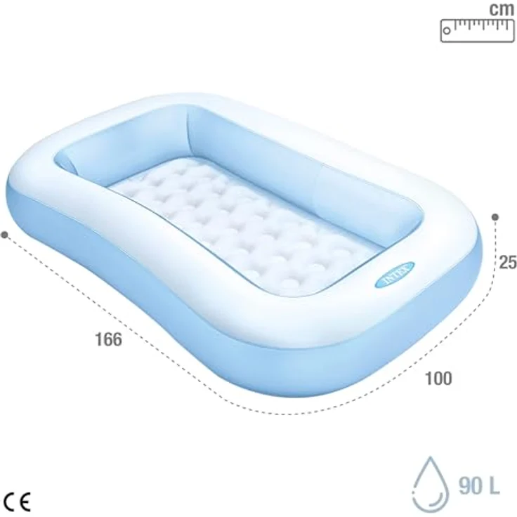 Intex Rectangular Pool - Kinder Aufstellpool - Planschbecken - 166 x 100 cm x 25 cm - Für 2+ Jahre – Bild 5