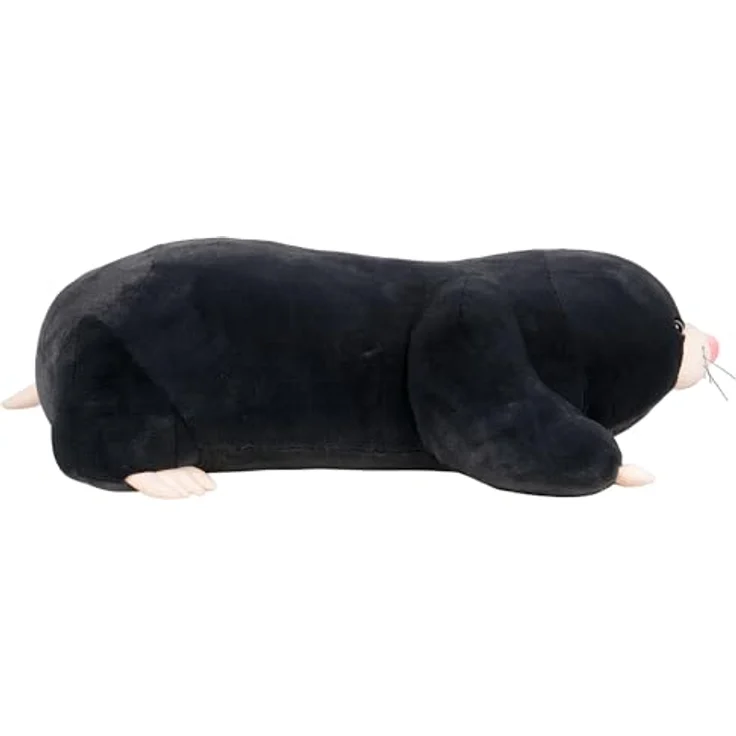 UNUS HOME Plüschfigur Maulwurf, 80 cm schwarz, weiches Kuscheltier und Kuschelkissen – Bild 2