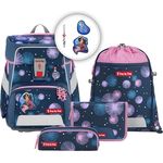 Step by Step Schulranzen-Set Space „Mermaid Delia“ 5-teilig, blau-rosa, ergonomischer Tornister mit Reflektoren, höhenverstellbar mit Hüftgurt für Mädchen ab der 1. Klasse, 20L