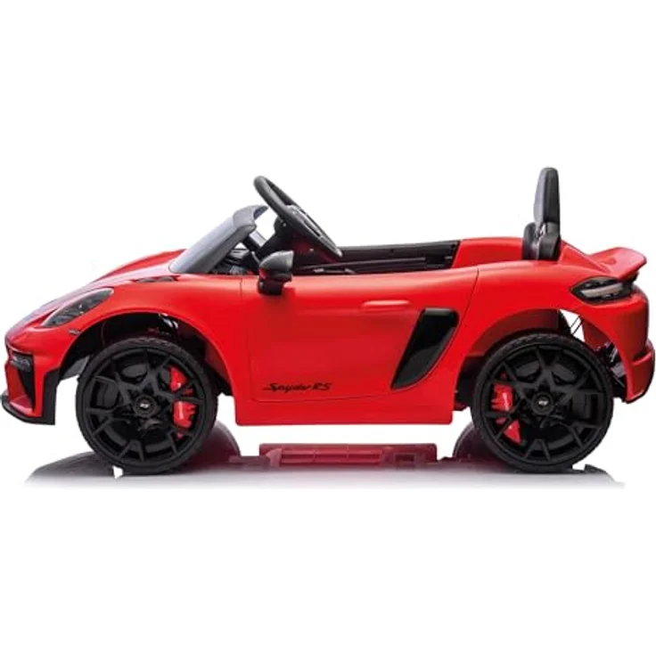 Injusa Porsche Spyder 12V Elektroauto für Kinder ab 3 Jahren, Luxuskinderauto in Rot mit Licht & Sound – Bild 2