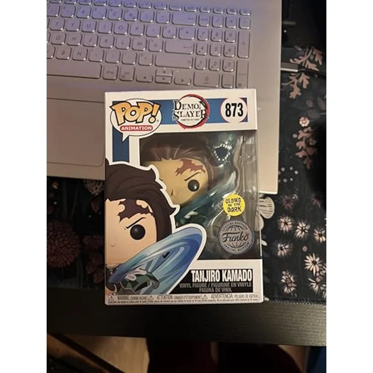 POP Funko PO Animation: Demon Slayer – Tanjiro mit Drachen, exklusiv im Dunkeln Leuchtend, 3,75 Zoll – Bild 1