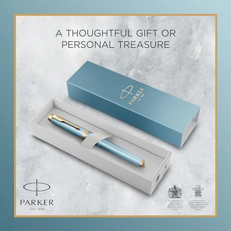 Parker Pen IM Writing Rituals Füller, grünes Gehäuse mit Farbverlauf und goldenen Zierteilen, blau, 1 x – Bild 7