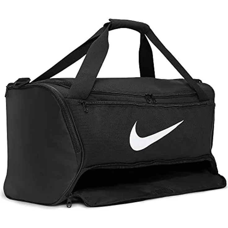 Nike, Brasilia 9.5, Durchschnittliche Trainingsbeutel, Schwarz/Schwarz/Weiß, 60Lt, Unisex Erwachsener
