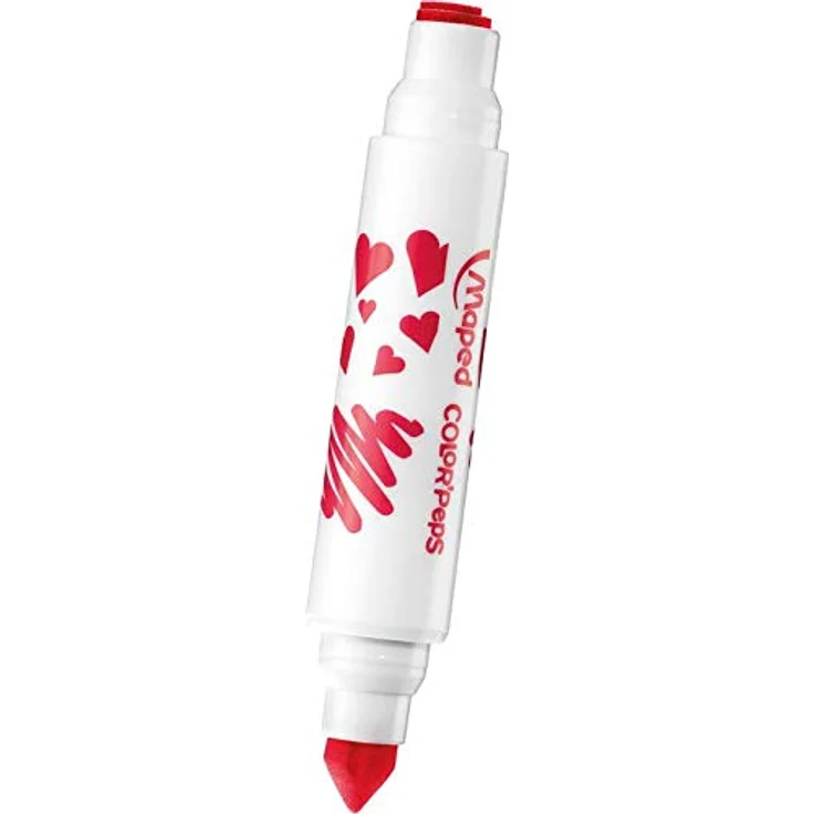 Maped - 2in1 Filzstifte, Fasermaler + Stempel COLOR'PEPS DUO STAMP - x8, kräftige Farben, ultra-auswaschbar, breite Spitze - 8er Pack – Bild 4