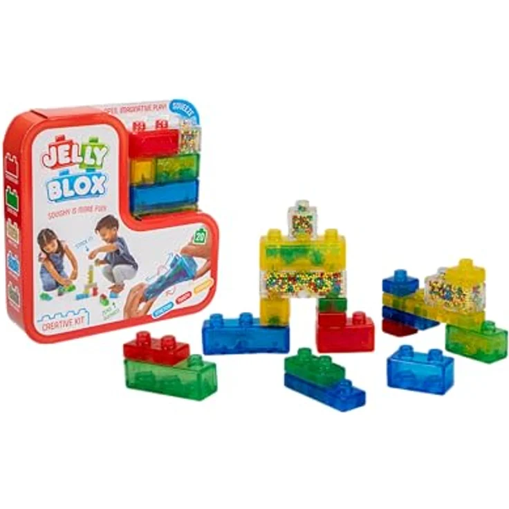 Jelly Blox Creative Kit - Bauspielzeug ab 2 Jahren, 20 Sensorische Bausteine, Konstruktion Spielzeug für Kinder, Bunte Spielsteine – Bild 3