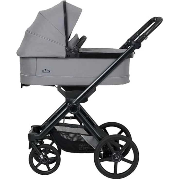 Hartan Kinderwagenset IVY GTR Outdoor, Grau, 3-teilig, mit Liegewanne, höhenverstellbarem Schiebergriff, Federung und 5-Punkte-Gurt – Bild 6