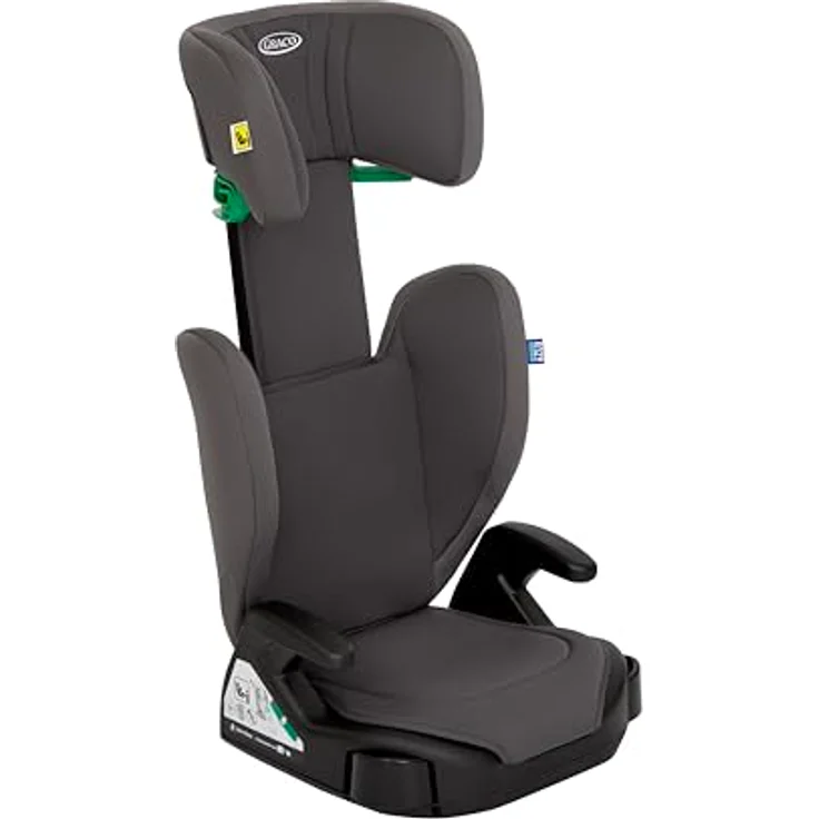 Graco Junior Maxi i-Size R129, Kindersitz ab 3,5 Jahre für 100-150 cm, inkl. Getränkehalter, nur 3,5 kg leicht, Iron – Bild 6
