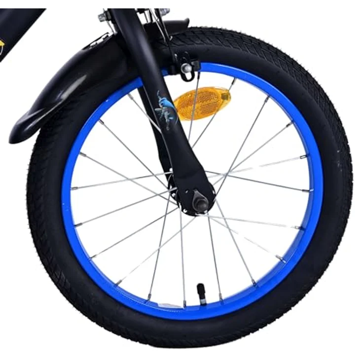 Batman Kinderfahrrad Jungen - 12, 14 oder 16 Zoll Schwarz - Zwei Handbremsen bis 60 kg, 85% zusammengebaut, 4 - 6 Jahre, Lenkerhöhe einstellbar – Bild 3