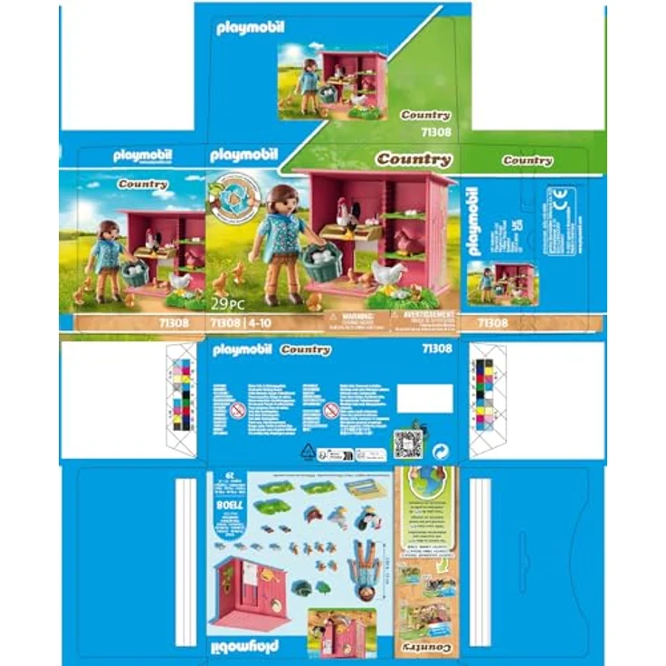 PLAYMOBIL® 71308 - Hühner mit Küken, Spielset für den Bauernhof mit Hühnerhaus und Zubehör – Bild 8