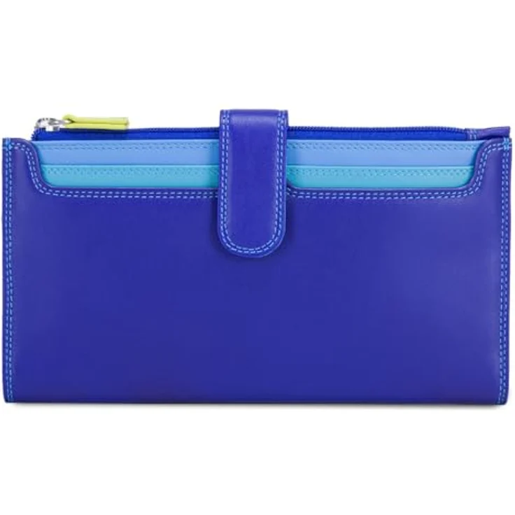 Mywalit Continental Geldbörse, 100% Leder, 20 cm x 10 cm x 2 cm, blau – Bild 1