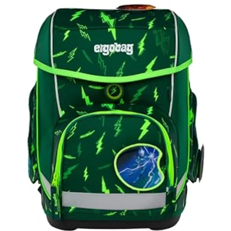 ergobag cubo Set, ergonomischer Schulrucksack 5-teilig mit höhenverstellbarem Tragesystem, 28 x 40 x 25 cm, für Mädchen und Jungen, reflektierend und individuell gestaltbar – Bild 2