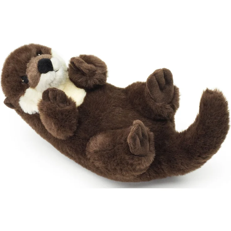 Teddys Rothenburg Kuscheltier Otter, 23 cm braun, Plüschotter gerollt, maschinenwaschbar bis 30°C