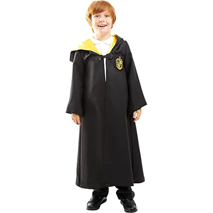 Funidelia Harry Potter Hufflepuff Kostüm 100% OFFIZIELLE für Jungen und Mädchen Größe 7-9 Jahre - Bunt, Robe Hogwarts & Zauberer, Film und Serien – Bild 3