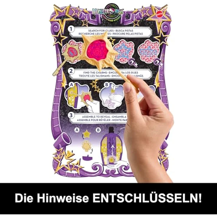 MonsterHigh™ Anziehpuppe Verborgene Schätze Clawdeen, mehr als 19 modische Überraschungen, inkl. Lupenschlüssel zur Schatzsuche, voll beweglich – Bild 3