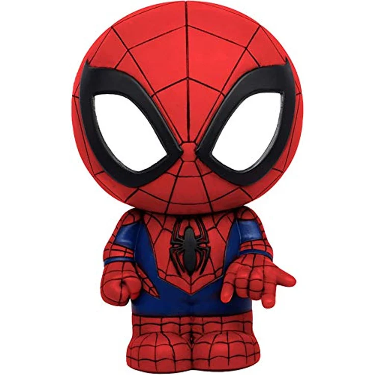 Monogram Marvel Spardose Spider-Man, 20 cm, leuchtendes Rot aus robustem PVC – Bild 1