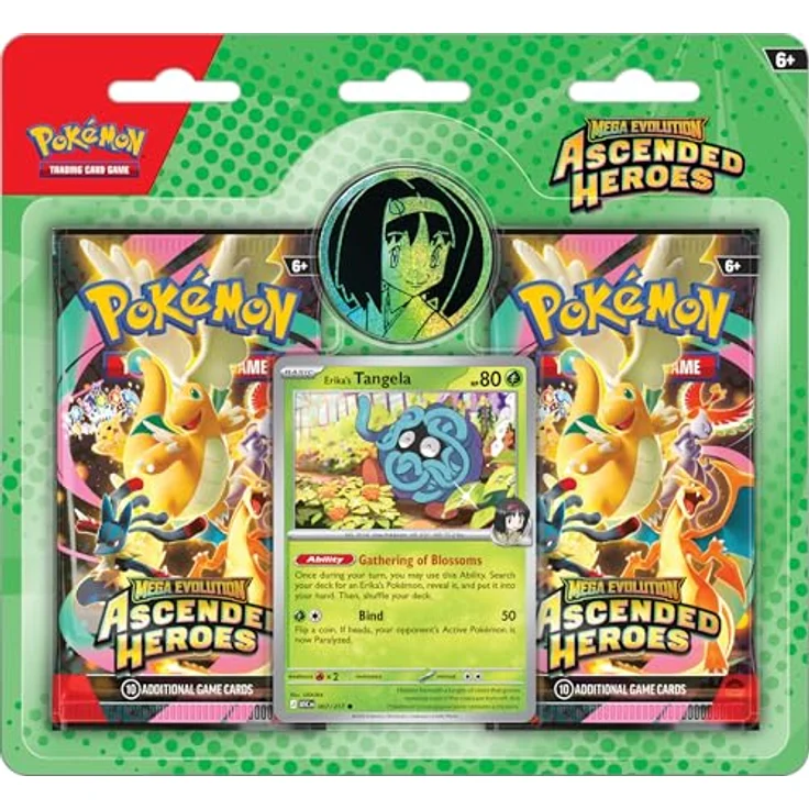 The Pokemon Company Pokemon - Mega Evolution - Ascended Heroes 2-Pack Blister, Booster-Set mit Foil-Promo-Karte und stilvoller Münze, Englisch – Bild 3