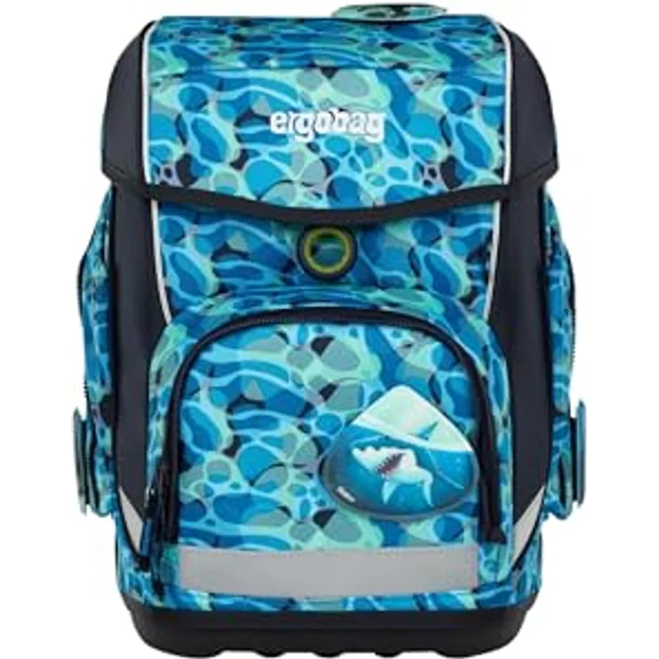 ergobag cubo Set, ergonomischer Schulrucksack 5-teilig für 1. Klasse, höhenverstellbar, mit Sportbeutel und gefülltem Federmäppchen, Umweltfreundlich aus 27,7 recycelten PET-Flaschen – Bild 2