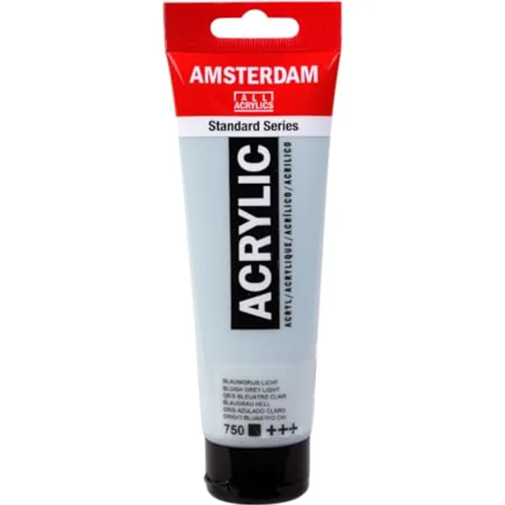 Amsterdam Standard Series Acrylfarbe, Bluish Grey Light 750-120ml, deckend, hohe Lichtechtheit, glattes Satin-Finish, langlebig und flexibel