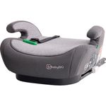BabyGo Kindersitzerhöhung Bursa IV Isofix 126-150 cm, vorwärts gerichtet, atmungsaktives Material, Memory-Foam-Funktion, grau